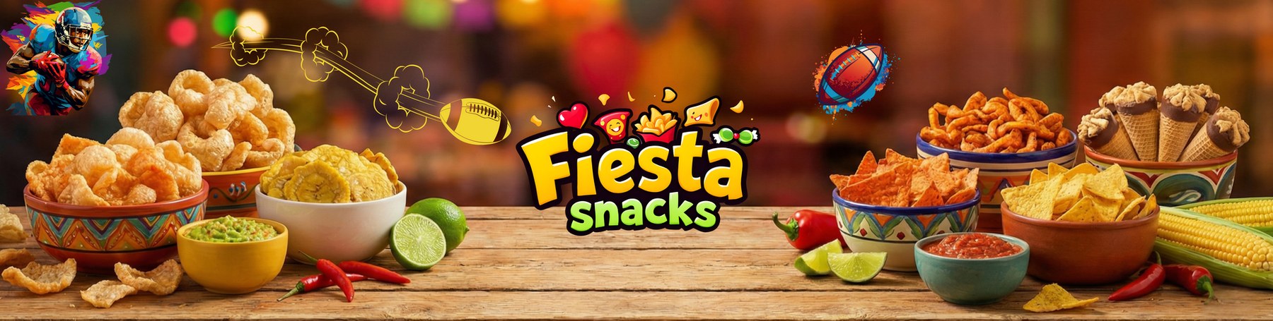 Fiesta Snacks brand banner